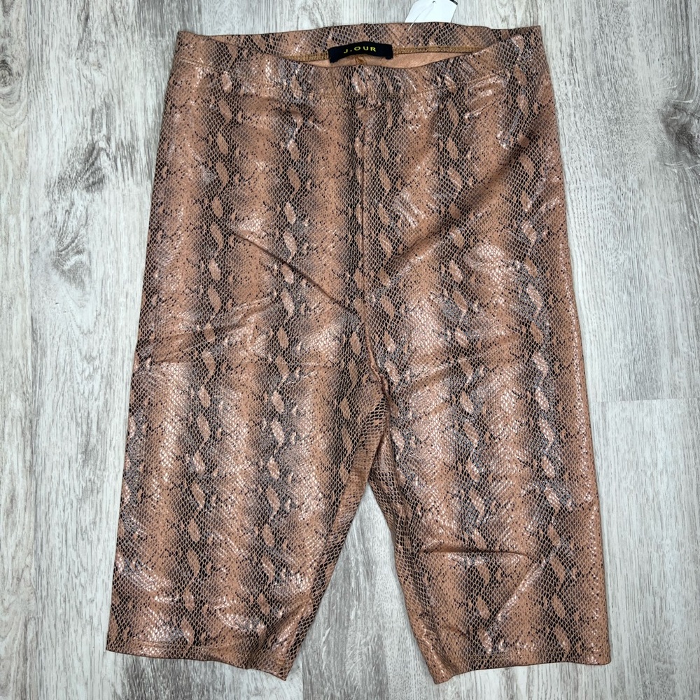 Snake skin biker shorts